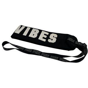 Victorias Secret Pink Good Vibes Black Insulated Can Holder Adjustable Strap